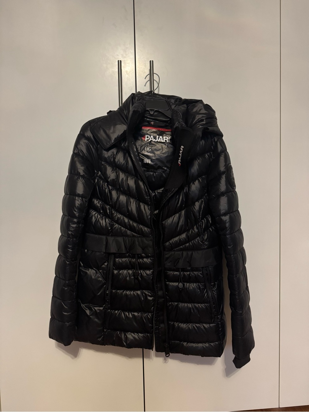 Pajar Black Shiny Quilted Down Puffer Jacket